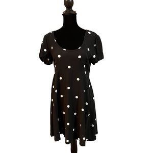 Black polka dot summer dress